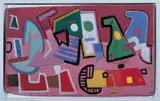 Max Ackermann, Komposition, Tempera und Kreide auf Malpappe