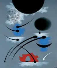Cosmic by Herbert Bayer, Acryl auf Leinwand, sold May 2003