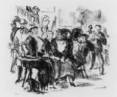 Admiralscafé by Max Beckmann, Original-Lithographie auf Bütten mit dem Wasserzeichen "JWZanders", sold May 2003
