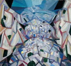 Alexander Bogomasow, Abstrakte Landschaft, Öl auf Leinwand