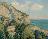 Edward Cucuel, Küstenlandschaft bei Menton