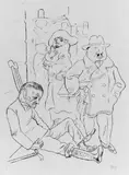 "Ich habe das Meine getan ... Das Plündern ist eure Sache!" by George Grosz, Fotolithographie auf Bütten, sold May 2003