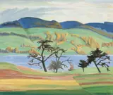 Herbstlandschaft by Erich Heckel, Tempera auf Leinwand, sold May 2003