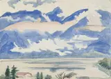 See im Tessin by Erich Heckel, Aquarell und Deckweiß über Bleistiftvorzeichnung auf leicht genarbtem Zeichenpapier, sold May 2003