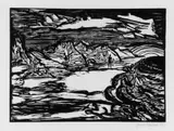 Nordseeküste by Erich Heckel, Original-Holzschnitt auf Japan, sold May 2003