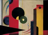 Anna-Chaja Abelevna Kagan, Suprematistische architektonische Komposition, Öl auf Leinwand