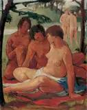 Max Kaus, Frauen auf der Wiese