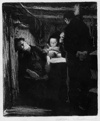 Tod by Käthe Kollwitz, Original-Lithographie auf beigem China, aufgewalzt auf festes Velin, sold May 2003