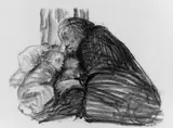 Käthe Kollwitz, Städtisches Obdach, Original-Lithographie auf glattem Maschinenpapier