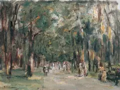 Max Liebermann, Allee im Tiergarten, Öl auf Leinwand