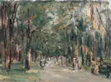 Max Liebermann, Allee im Tiergarten, Öl auf Leinwand