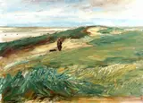 Max Liebermann, Jäger in den Dünen, Öl auf Leinwand