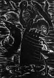Frans Masereel, Chant Marin, Original-Druckstock für den gleichnamigen Holzschnitt