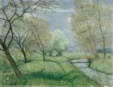 Otto Modersohn, Hirschbach-Wäldchen im Allgäu, Öl auf Leinwand