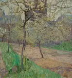 Walter Ophey, Blühende Bäume in Zons