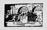 Max Pechstein, Hürdenläufer I, Original-Holzschnitt auf glattem Papier