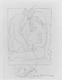 Pablo Picasso, Ovide. Les Métamorphoses, Mit 30 Original-Radierungen mit Remarquen, von den gestrichenen Platten gedruckt, auf gelblichem Rives-Velin. Exemplar 48/100 einer Gesamtauflage von 110 Drucken. Bis auf zwei einzeln gerahmte Radierungen lose in Orig.-Kartonumschlag und -Schuber (mit Alters- und Gebrauchsspuren)