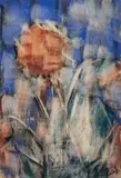 Sonnenblumen by Christian Rohlfs, Wassertempera auf festem grob genarbten Aquarellpapier, sold May 2003