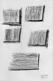Günther Förg, Ohne Titel, Kohle auf Papier