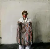 Klaus Fußmann, Portrait H.K. Hardenbergstrasse, Gouache und Graphit auf festem Velin