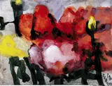 Rosen by Klaus Fußmann, Aquarell auf Velin, sold May 2003