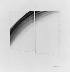 Winfred Gaul, Ohne Titel. Ohne Titel, Farbige Kreiden auf zwei Bogen Velin, jeweils