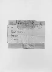On Kawara, Ohne Titel (I am still Alive), Papiercollage in Form eines Telegramms