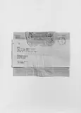 On Kawara, Ohne Titel (I am still Alive), Papiercollage in Form eines Telegramms