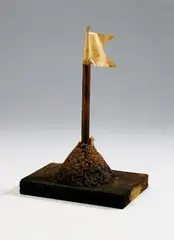 Am Meer by Dieter Roth, Objekt aus Holz, Zuckerguß und Fähnchen, sold May 2003