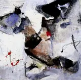 Giuseppe Santomaso, Ohne Titel, Öl und Tusche auf festem Karton