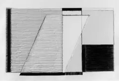Heinrich Siepmann, Ohne Titel (38), Collage aus Wellpappe, Karton, Öl und Bleistift auf Karton mit Wasserzeichen "FABRIANO"