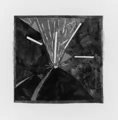 Ernesto Tatafiore, Ohne Titel, Bleistift, Gouache und collagiertes Papier auf faserhaltigem Japanpapier