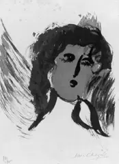 Der Engel by Marc Chagall, Original-Farblithographie auf Velin, sold Dec 2002
