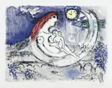 Marc Chagall, Paysage bleu, 1958, Colour lithograph on wove paper with watermark "ARCHES"