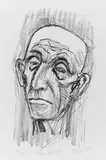 Otto Dix, Josef Hegenbarth II (Halbprofil), 1961, Lithografie auf weißem "Van Gelder Zonen"-Bütten