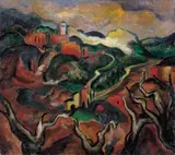 Josef Eberz, Landschaft mit Burg