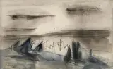 Lyonel Feininger, Seascape with Clear Cloud