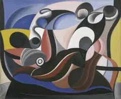 Abstraction by Auguste Herbin, Öl auf Leinwand, sold Dec 2002