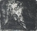 Ernst Ludwig Kirchner, Kopf Professor Graef (Querformat)