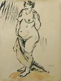 Max Pechstein, Stehender weiblicher Akt