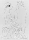 Pablo Picasso, FEMMES AU BAIN, Original-Radierung auf Büttenpapier mit Wasserzeichen 'Vollard'