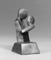 Anton Räderscheidt, Ohne Titel (Mutter und Kind), Bronzeplastik
