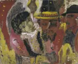 Franz Radziwill, Drei Köpfe (Frau und zwei Männer mit Hüten)