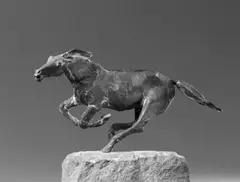 Ernemann Sander, Fliehendes Pferd, Bronzeplastik