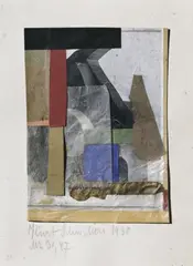 Mz 30, 47 by Kurt Schwitters, Collage auf chamoisfarbenem Halbkarton, sold Dec 2002