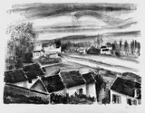 Maurice de Vlaminck, La Vallé de Nesles, Original-Lithographie auf schwerem Velin