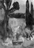 Villa Massimo by Friedrich Vordemberge, Aquarell auf Fabriano-Velin, sold Dec 2002