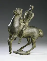 Hans Wimmer, Reiter-Statuette, Bronzeplastik