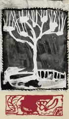 Autant de Branches by Pierre Alechinsky, Tusche und Acryl auf altem Rechnungspapier, auf Leinwand aufgezogen und gefirnißt, sold Dec 2002
