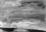 Klaus Fußmann, Ohne Titel (Landschaft mit Wolken, Gelting)